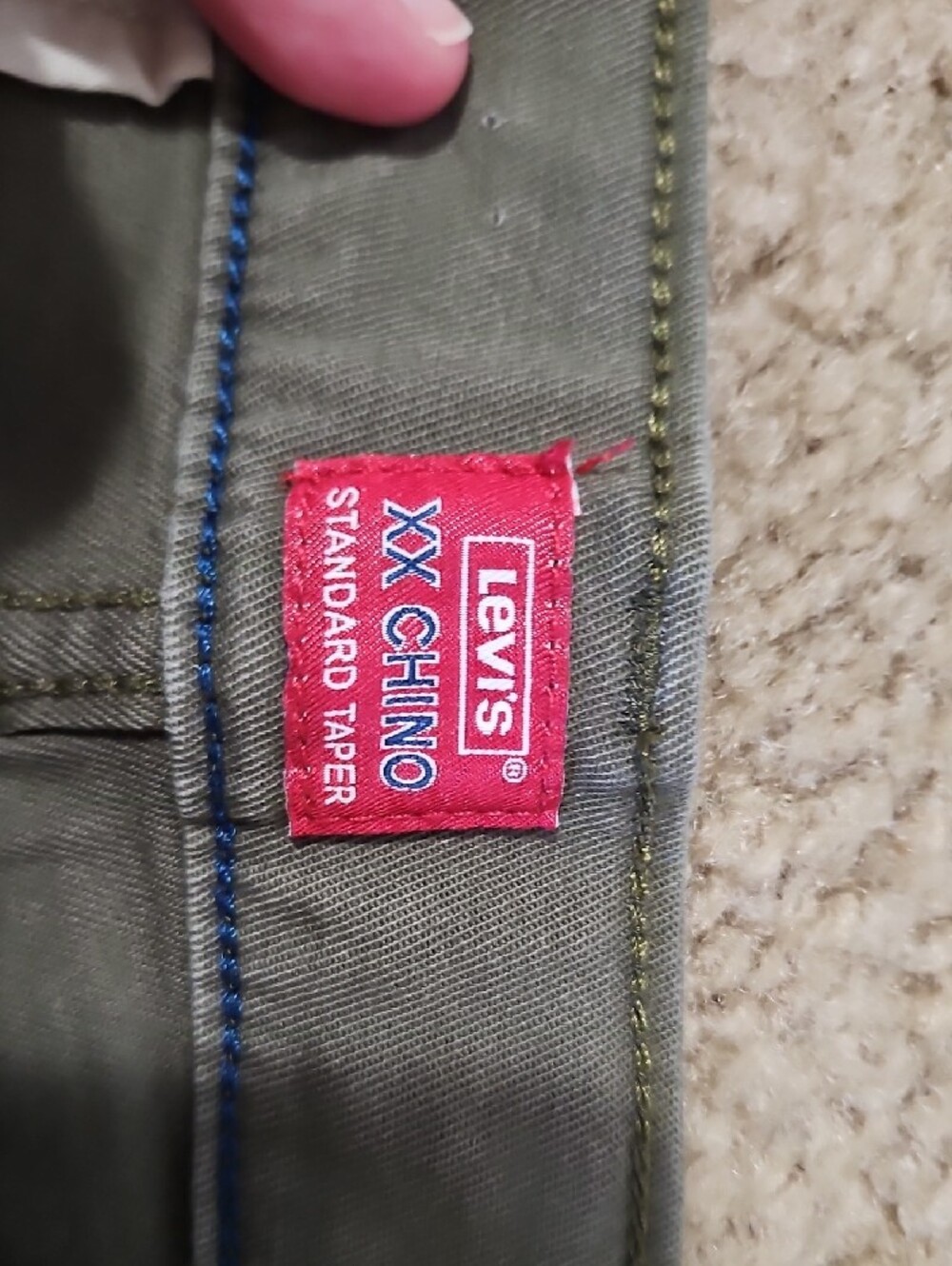 Levi's Olive Green XX Chino Pants 34x34 - Picture 4 of 5